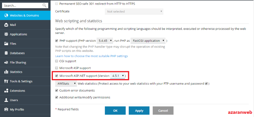 change.net version plesk